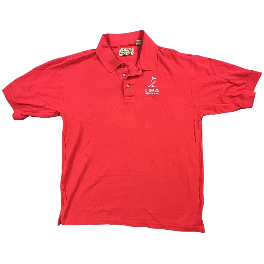 USA Field Hockey Dita Colorado Timberline Red Polo Shirt Mens XL
